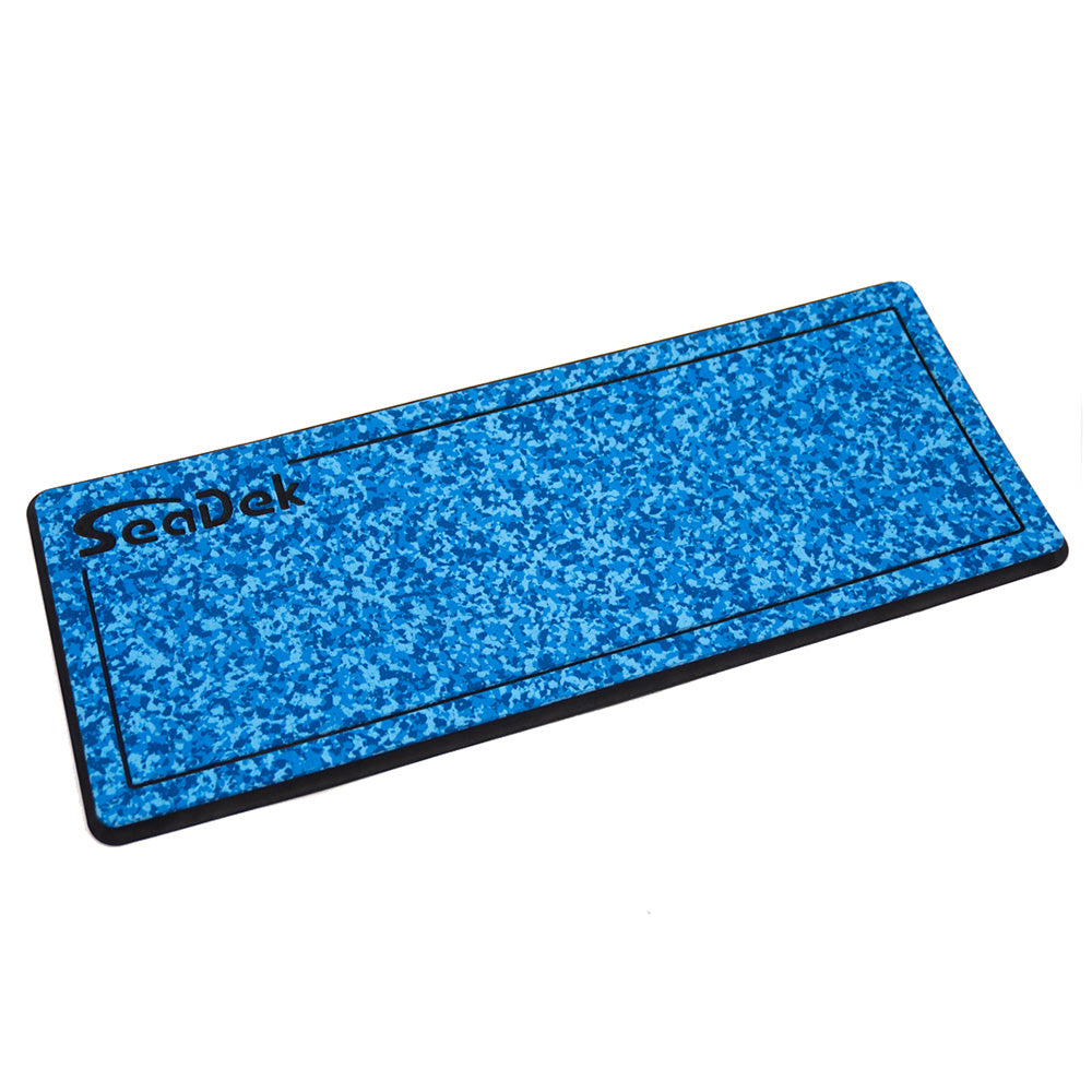 SeaDek 14&rdquo; x 36" 20mm Dual Density Small Helm Pad w/SeaDek Logo - Brushed Texture - Aqua Camo/Black (355.6mm x 914.4mm x 20mm)