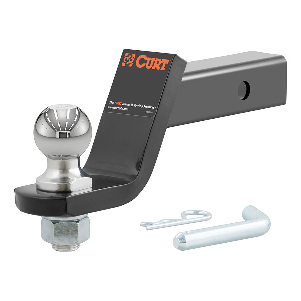 CURT Loaded Ball Mount w/2" Ball - 2" Shank - 4" Drop - 7,500 lbs (Pack of 2)