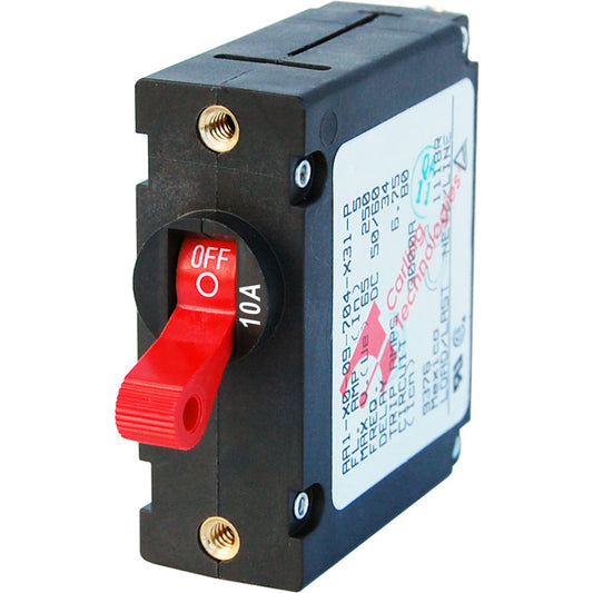 Blue Sea 7205 AC / DC Single Pole Magnetic World Circuit Breaker  -  10 Amp (Pack of 4)