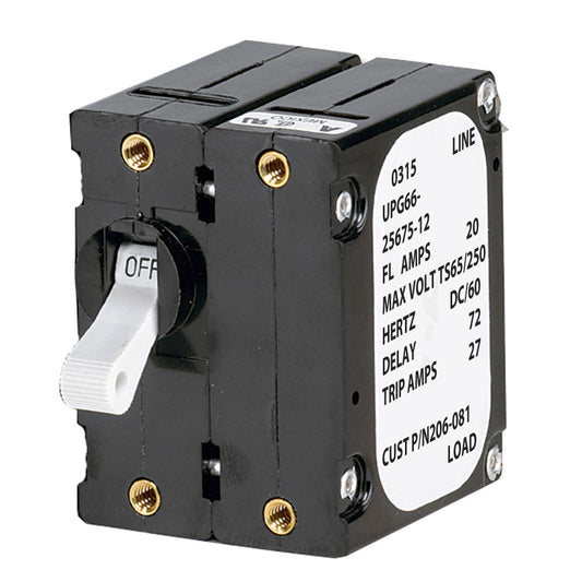 Paneltronics 'A' Frame Magnetic Circuit Breaker - 5 Amps - Double Pole (Pack of 4)