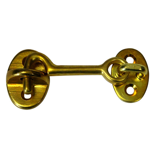 Whitecap Cabin Door Hook - Polished Brass - 2" (Pack of 6)