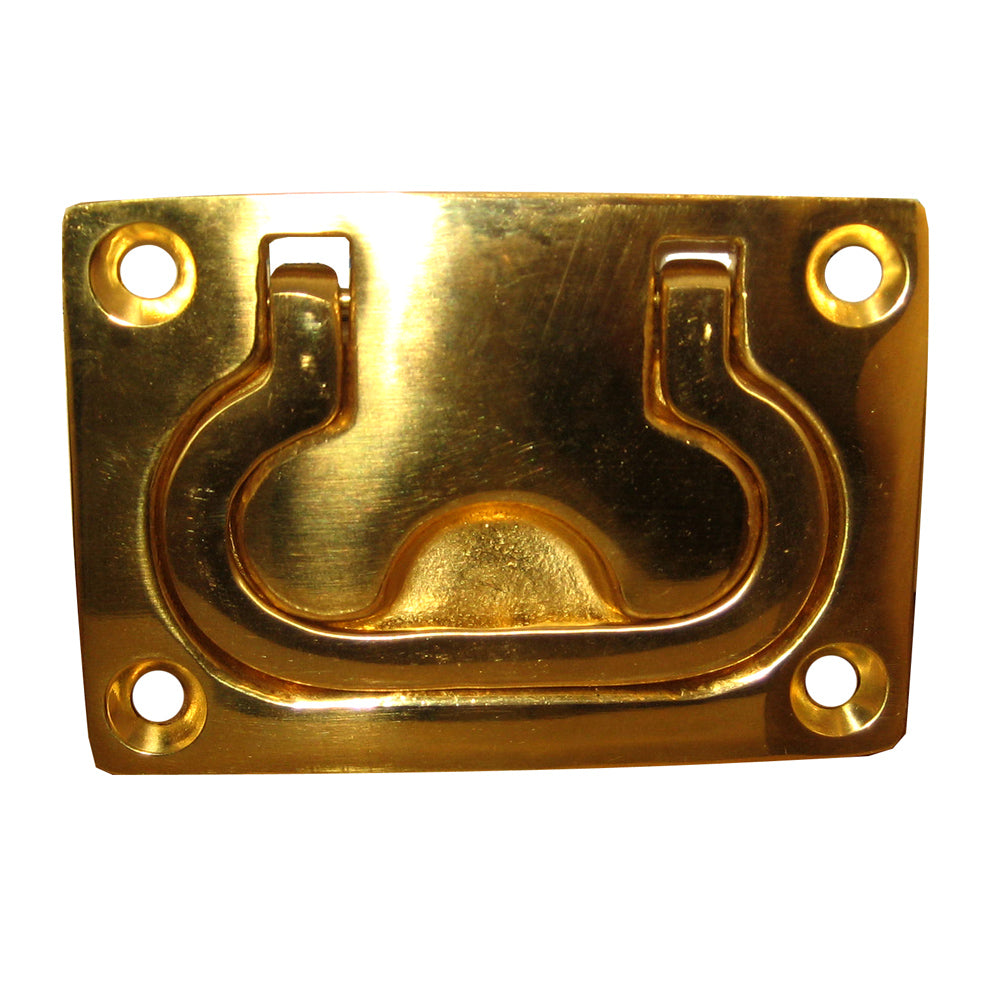 Whitecap Flush Pull Ring - Polished Brass - 3" x 2" (Pack of 4)