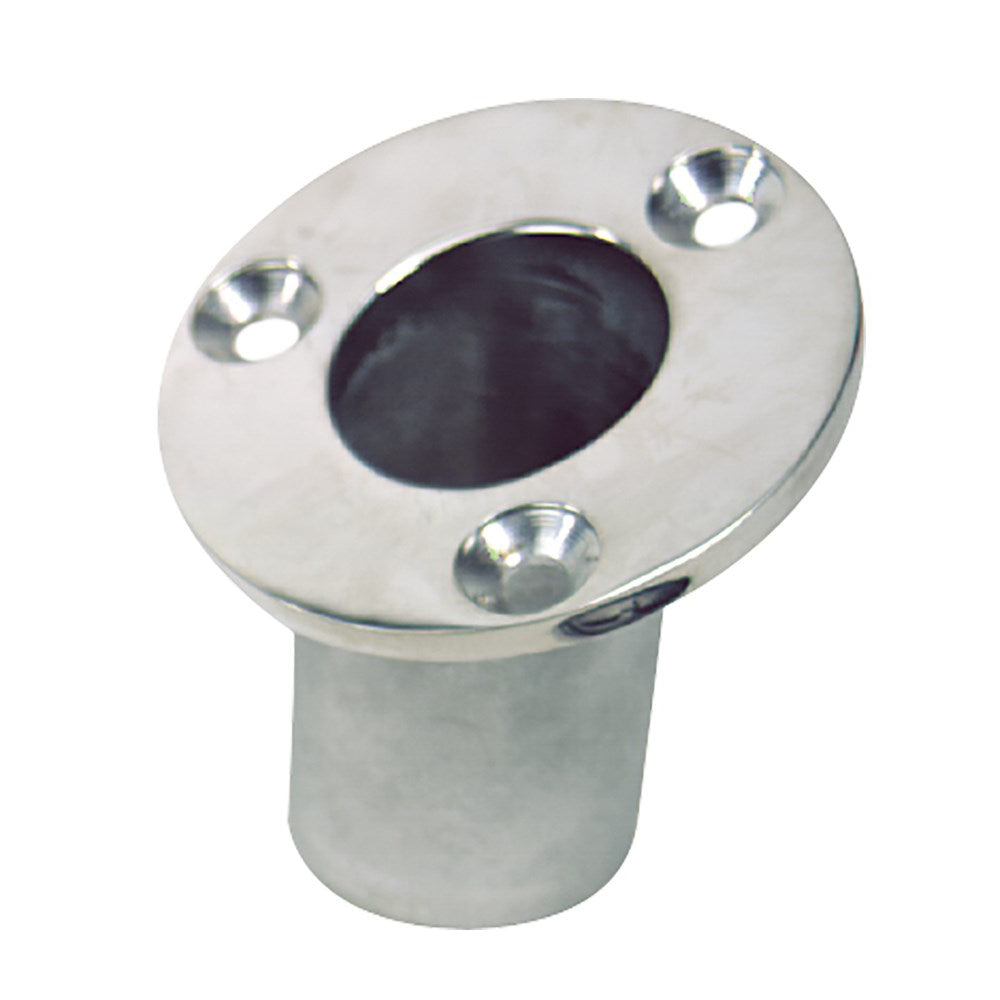 Sea-Dog Flush Mount Flagpole Socket - 25° - 1-1/4" ID - 316 Stainless Steel (Pack of 2)