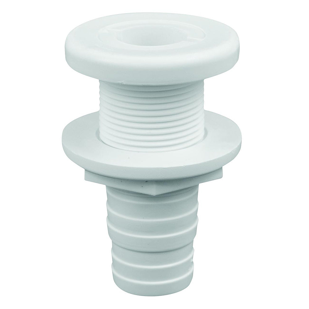 Attwood White Plastic Thru-Hull Fitting - 1-1/8" Inner Diameter (Pack of 6)