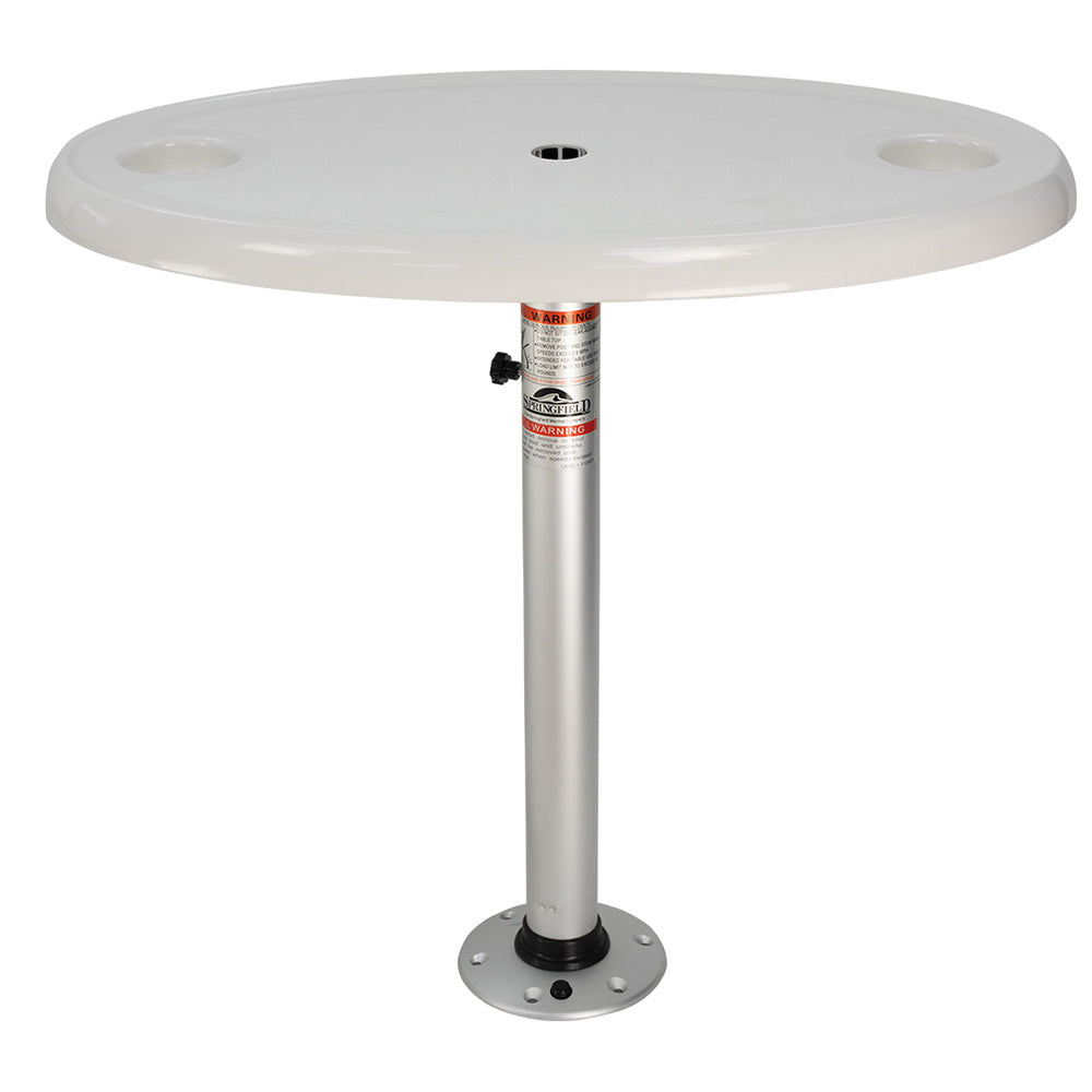 Springfield White Oval Table Package - 18" x 30" Threadlock